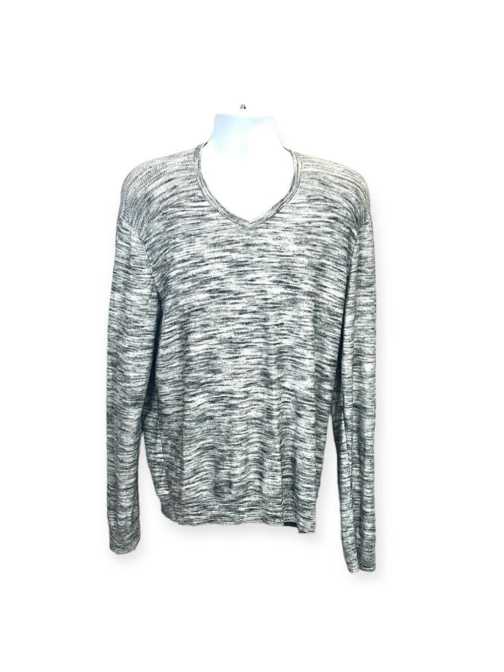 Calvin Klein Jeans Men’s Gray Cotton Sweater Size XL V Neck Cotton Blend